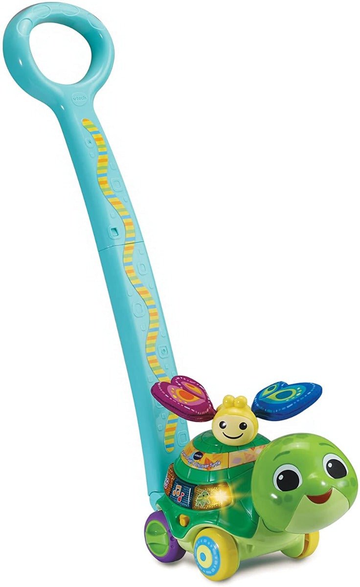 عربة أطفال VTech Baby 2 في 1 للدفع والاستكشاف على شكل سلحفاة 80-547603 — image 1