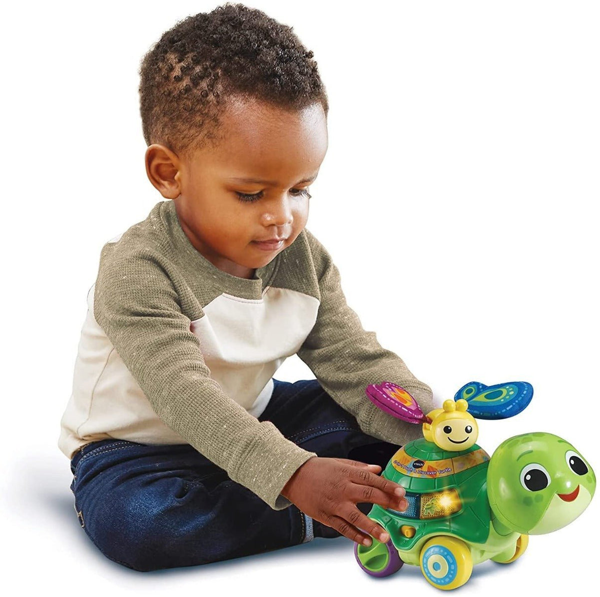 عربة أطفال VTech Baby 2 في 1 للدفع والاستكشاف على شكل سلحفاة 80-547603 — image 5
