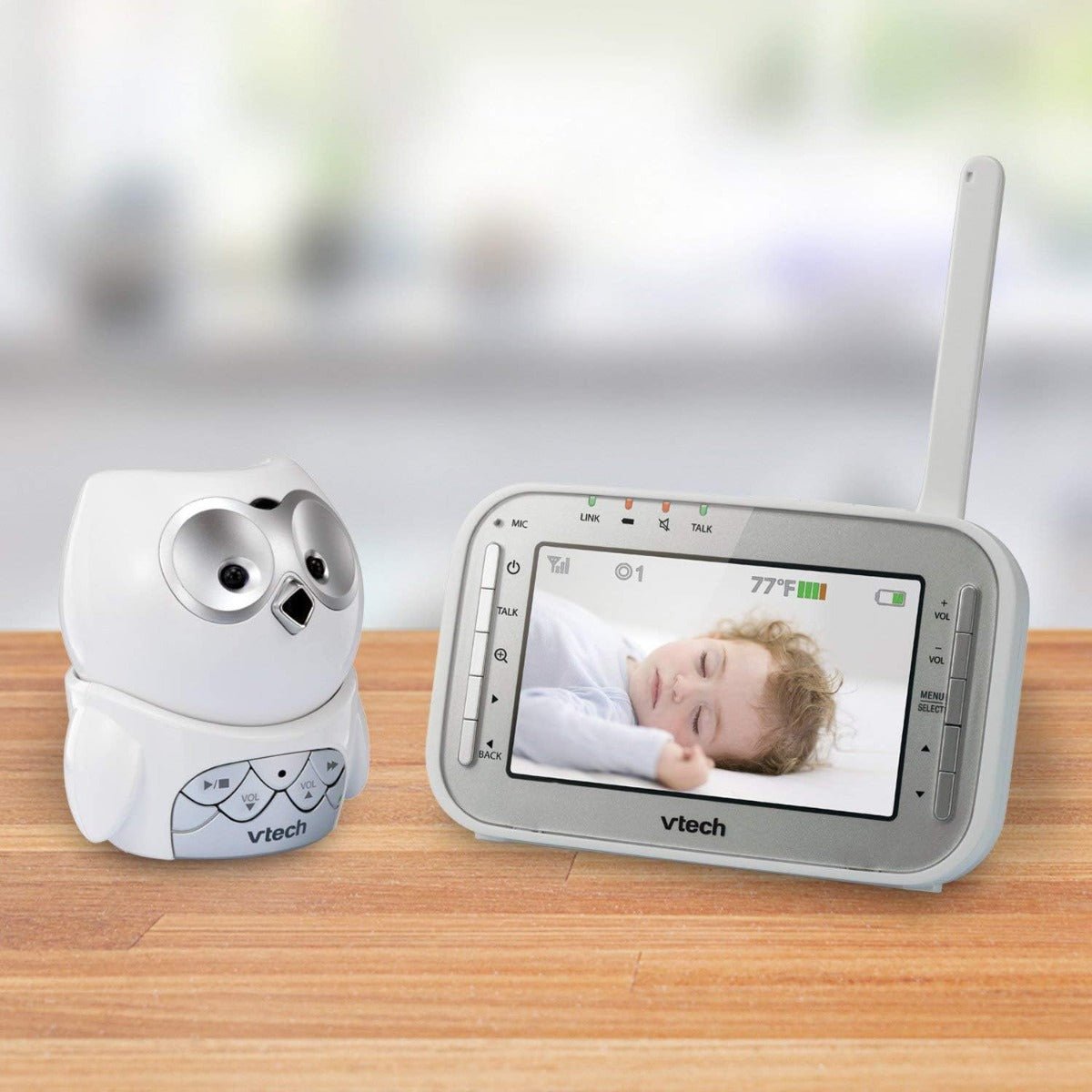 جهاز مراقبة الأطفال VTech الصوتي والفيديو في هيكل Owl باللون الأبيض VTBM4300 — image 2