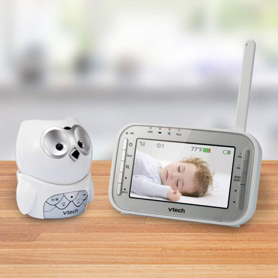 جهاز مراقبة الأطفال VTech الصوتي والفيديو في هيكل Owl باللون الأبيض VTBM4300 — image 2