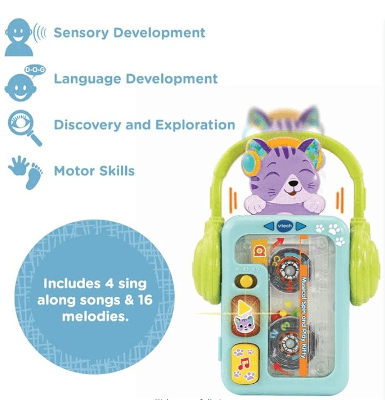 VTech Musical Spin And Play Kitty 80 - 561003 - Colorland Toys