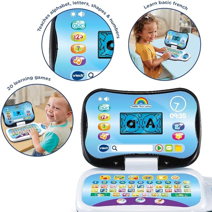 VTech Toddler Tech Laptop Blue 80 - 524803 - Colorland Toys