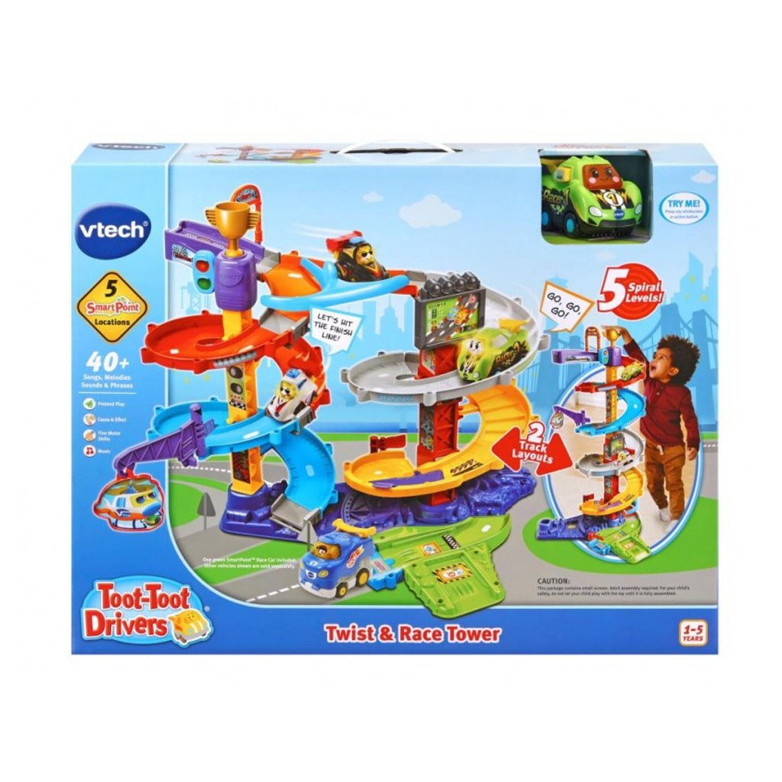 VTech Toot - Toot Drivers Twist & Race Tower 80 - 535003 - Colorland Toys