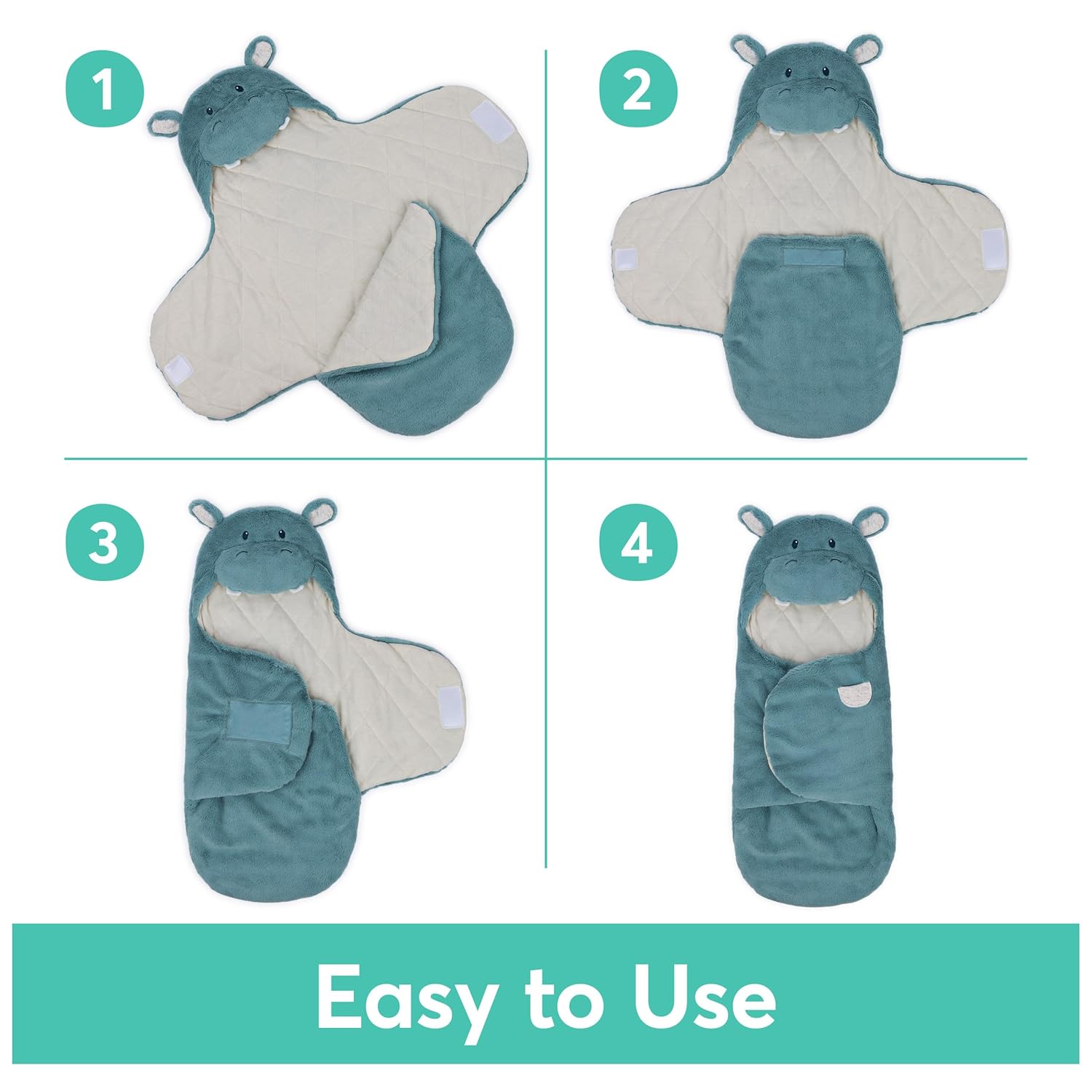 Gund Oh So Snuggly Blanket Wrap Hippo 6066059 - Colorland Toys