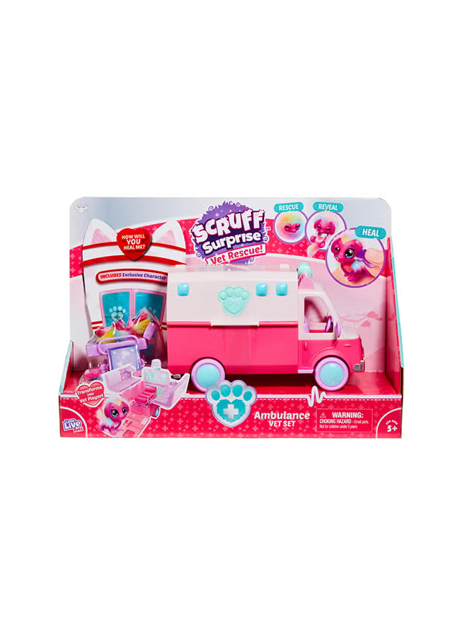 Little Live Pets Scruff Surprise Vet Rescue Ambulance Play Set 30066 — image 1