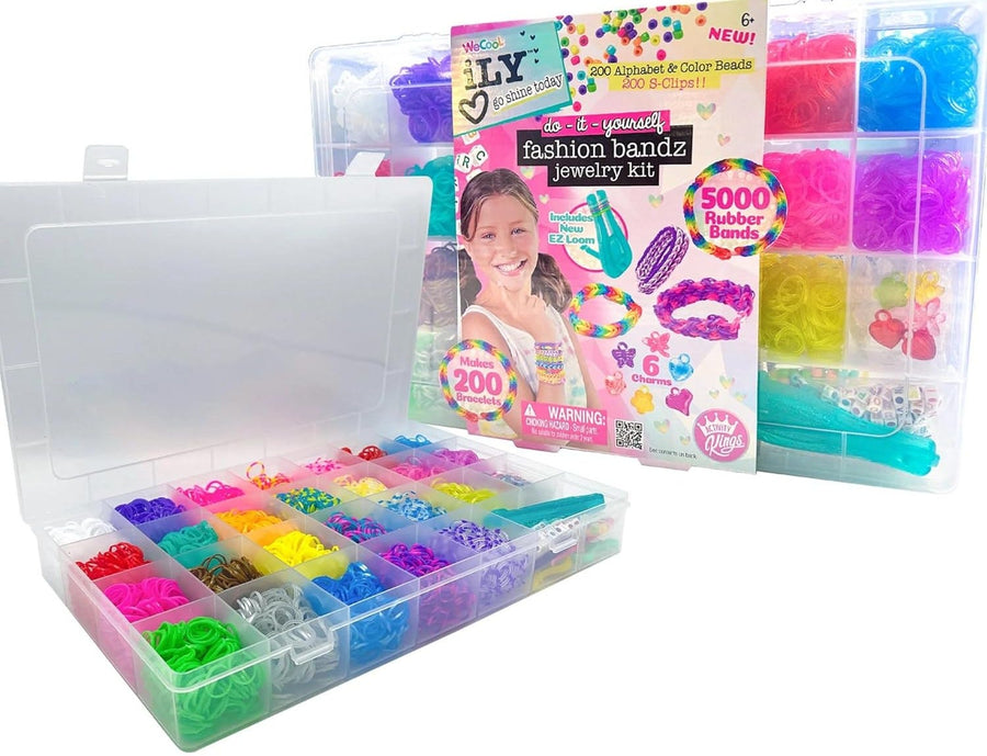 We Cool DIY Fashion Bandz Jewelry Kit Small Teal Case