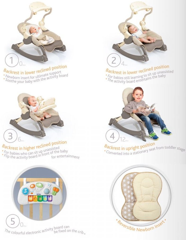 Weina MusiCozzi Magic Rocking Chair Chocolate 400310101 - Colorland Toys