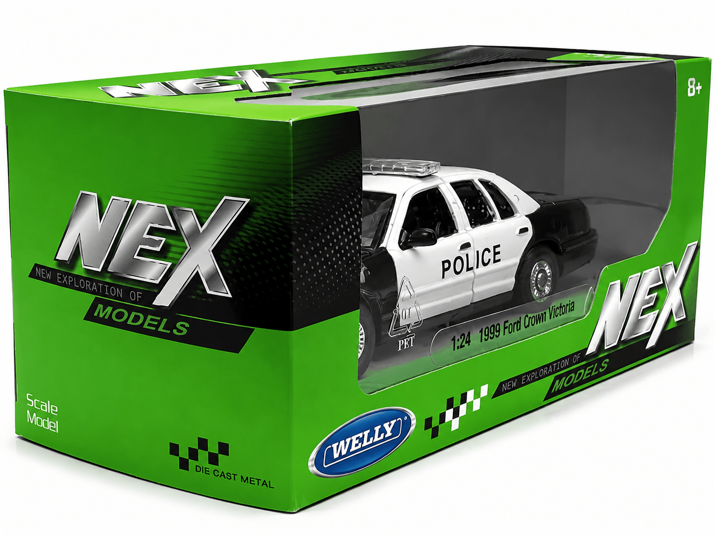Welly 1999 Ford Crown Victoria Police Car 1:24 | 22082PF-W - Colorland Toys