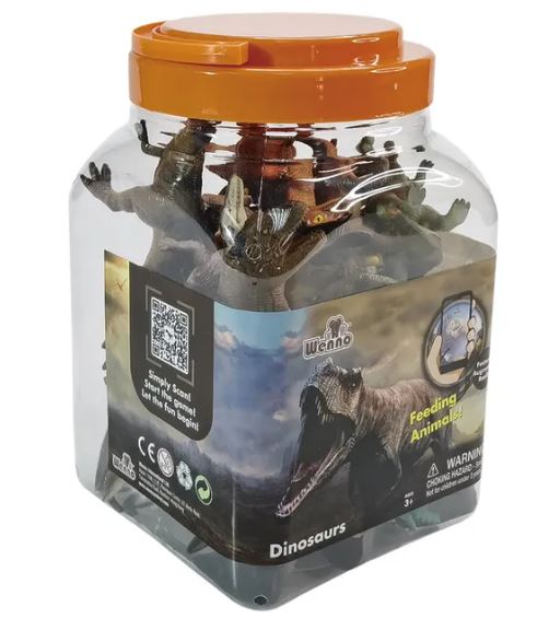 Wenno Dinosaurs Bucket 30pcs 6604 - Colorland Toys