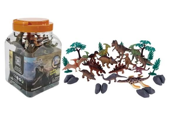 Wenno Dinosaurs Bucket 30pcs 6604 - Colorland Toys
