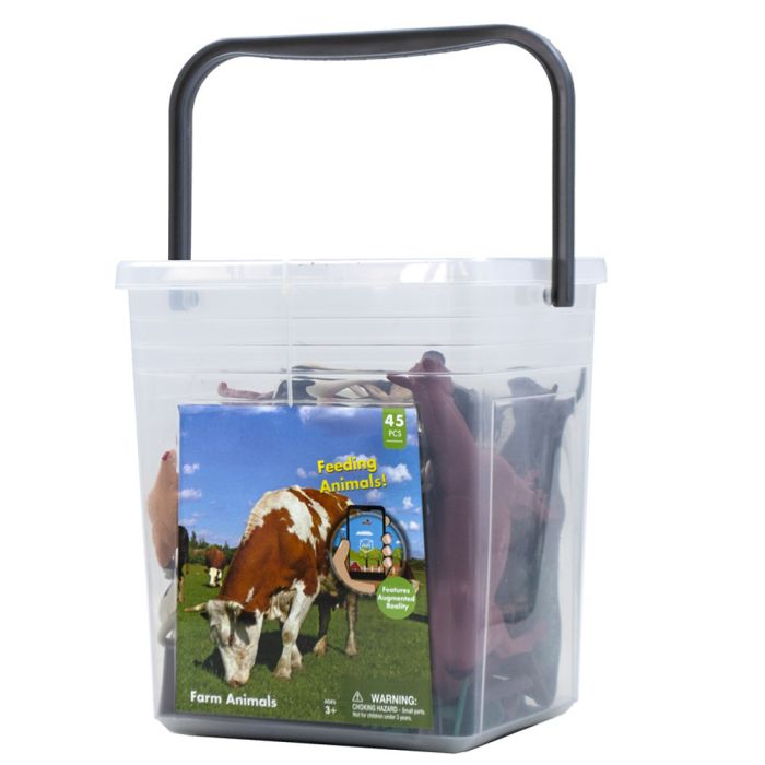 Wenno Farm Animals Square Bucket 45pcs 6804 — image 1