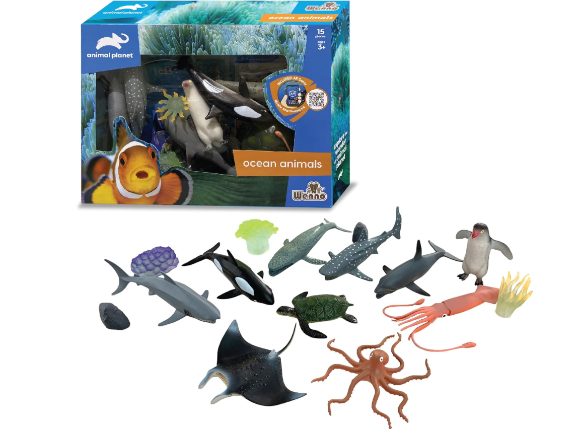 Wenno Ocean Animals Bucket 13pcs 6402 - Colorland Toys