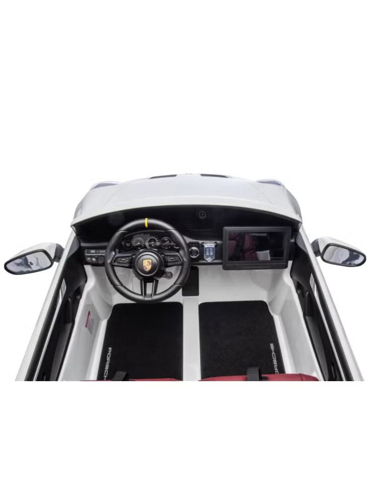 Porsche 911 Ride On 12V 4M White DK-P911