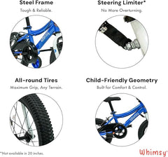 Whimsy Classic Bicycle 12 Inch Blue WM12CL - BL - Colorland Toys