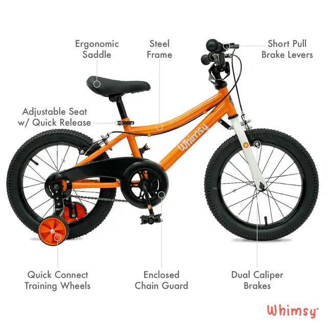 Whimsy Classic Bicycle 16 Inch Orange WM16CL-OR — image 3