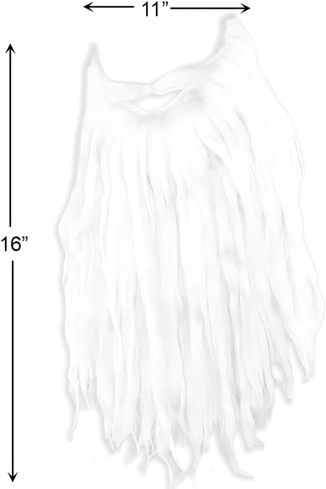 White Plush Beard & Moustache 360607 — image 3