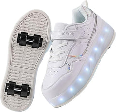 Heely Roller Shoes With Lights Size 30 - White LRGRS211-30 - Colorland Toys