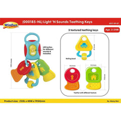 Winfun Light ‘N Sounds Teething Keys 000185 - Colorland Toys