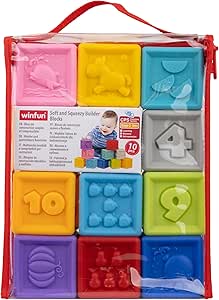 Winfun Soft and Squeezy Builder Blocks 6M+ by winfun - Colorland Toys