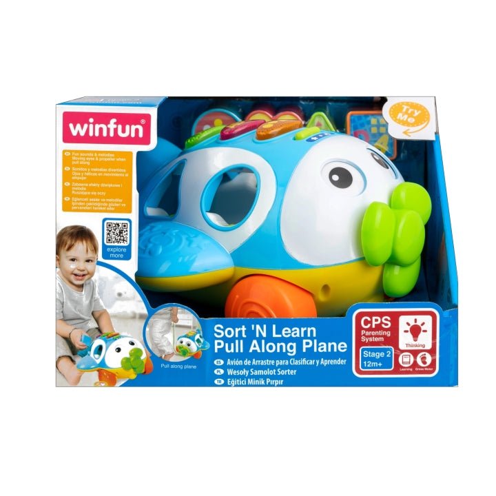 Winfun Sort N Learn Pull Along Plane 001505 — image 3
