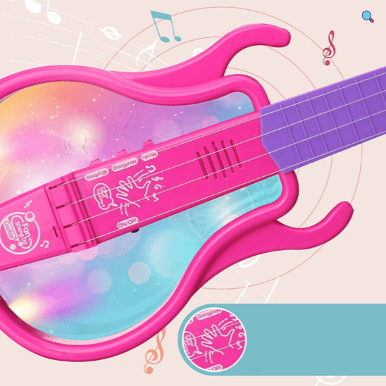 Wingda Guitar with Lights & Music 898 - 709/MBRC5080 - Colorland Toys