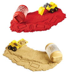 Wonder Factory Never-Dry Sand Construction Trucks Set with Vice & 104ml Sand - Colorland Toys