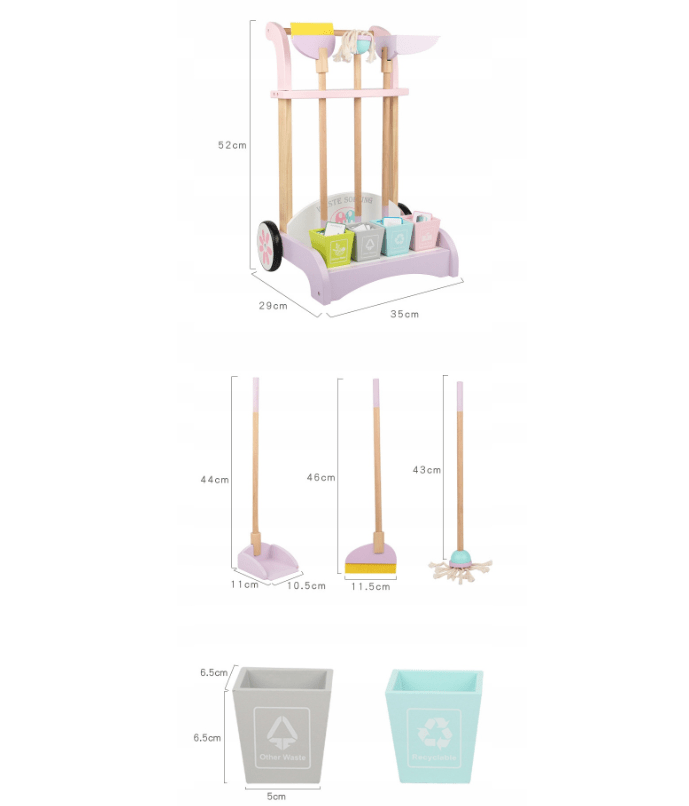 Wooden Cleaning Toy Set MSN19005 - Colorland Toys