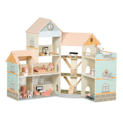 Wooden Dollhouse Pink MSN23031 - Colorland Toys