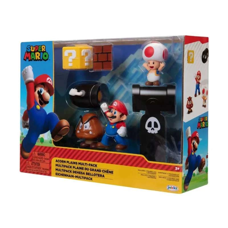 World of Nintendo Super Mario Acorns Plains Diorama Set 64510 - Colorland Toys