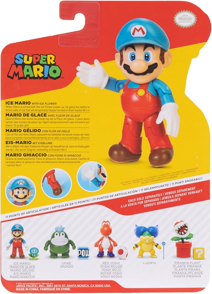 World of Nintendo Super Mario Action Figure 4inch Asst 40678 - Colorland Toys