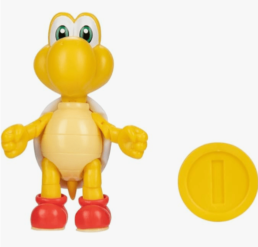 World of Nintendo Super Mario Action Figure - Red Koopa Troopa with Coin 4inch 40821/40744 - Colorland Toys