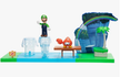 World of Nintendo Super Mario Sparkling Waters Playset 2.5in 41366