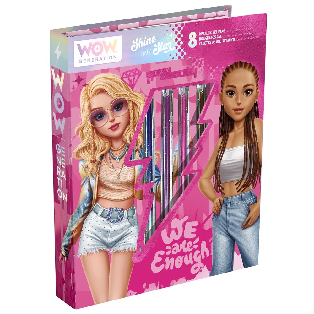 Wow Generation Colouring Notebook With 8 Metallic Gel Pens WOW00143 — image 1