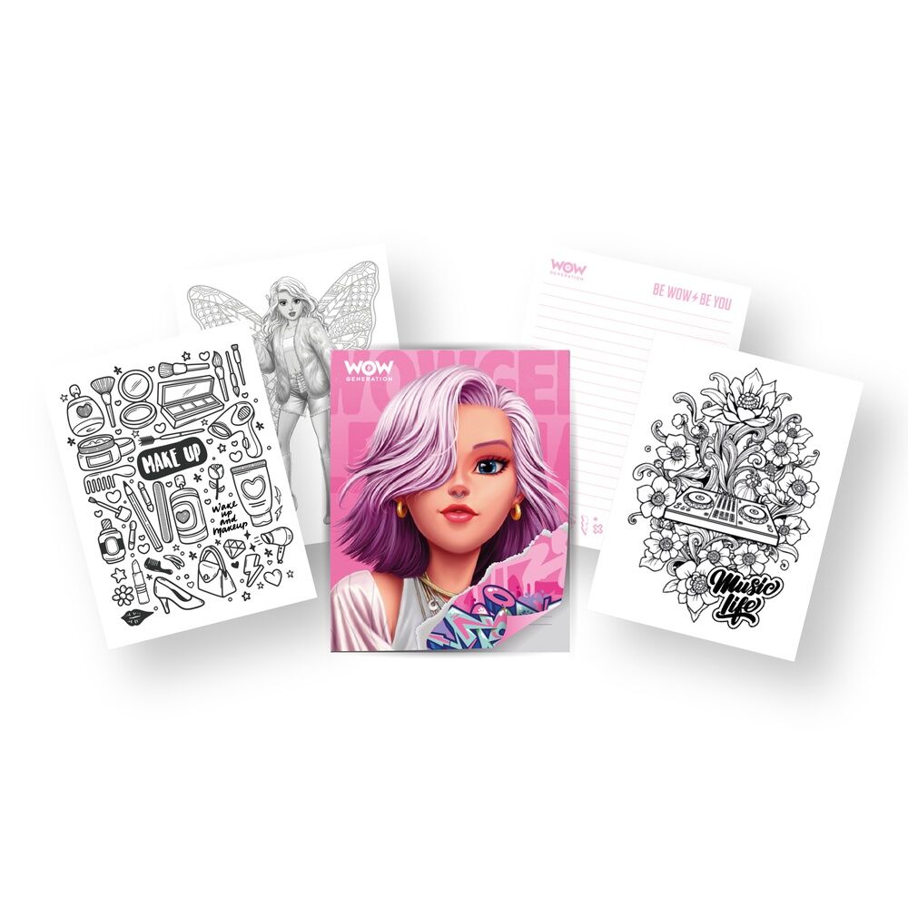 Wow Generation Colouring Notebook With 8 Metallic Gel Pens WOW00143 - Colorland Toys