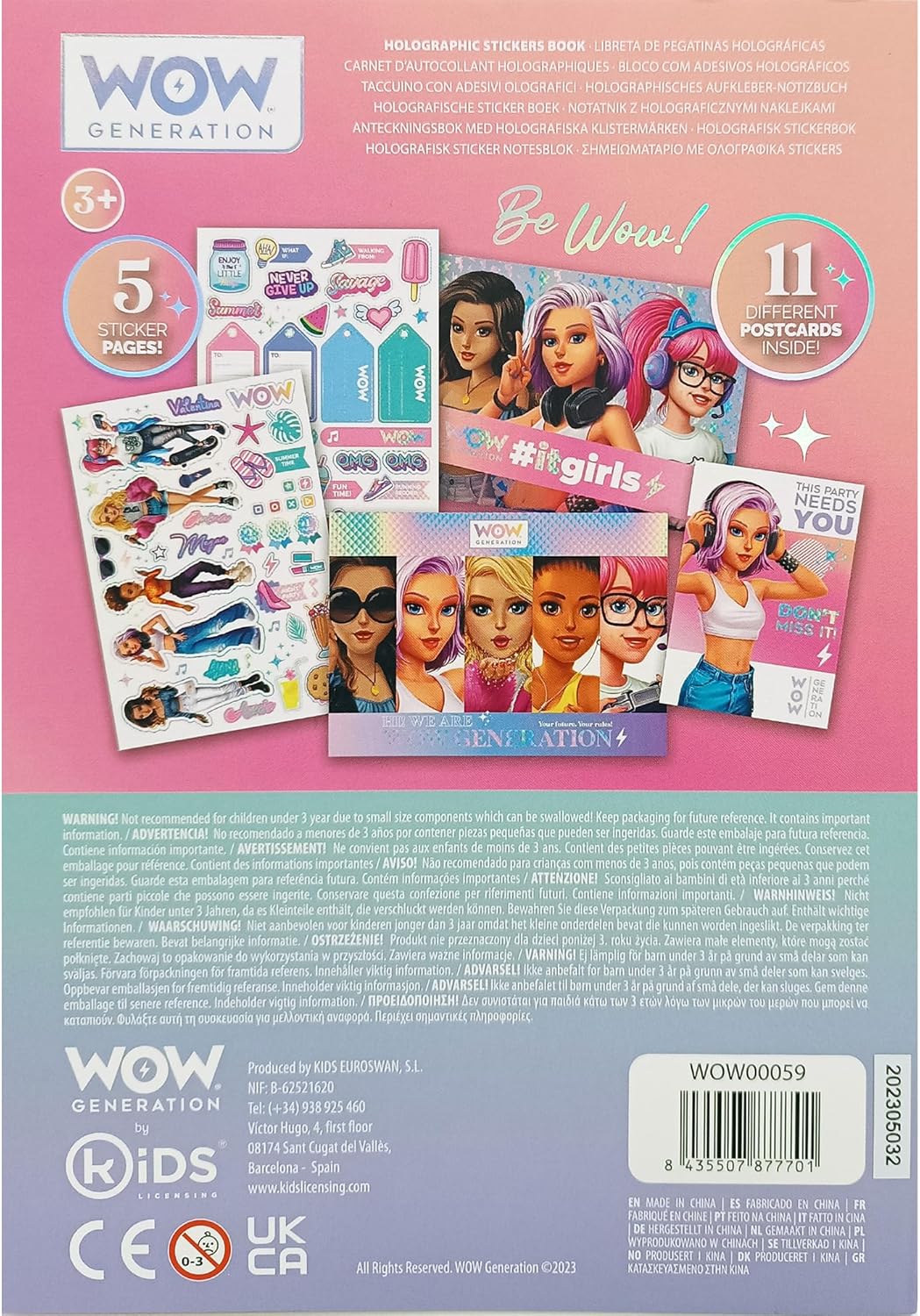 WOW Generation Holographic Sticker Book WOW00059 - Colorland Toys