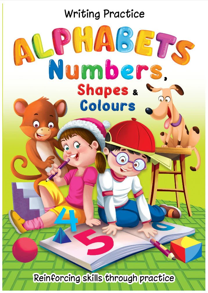 Writing Practice Alphabets Numbers Shares And Colours — image 1