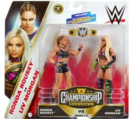WWE Championship Showdown Wrestlers Action Figure - Ronda Rousey VS Liv Morgan HTW07/GDF63 — image 1
