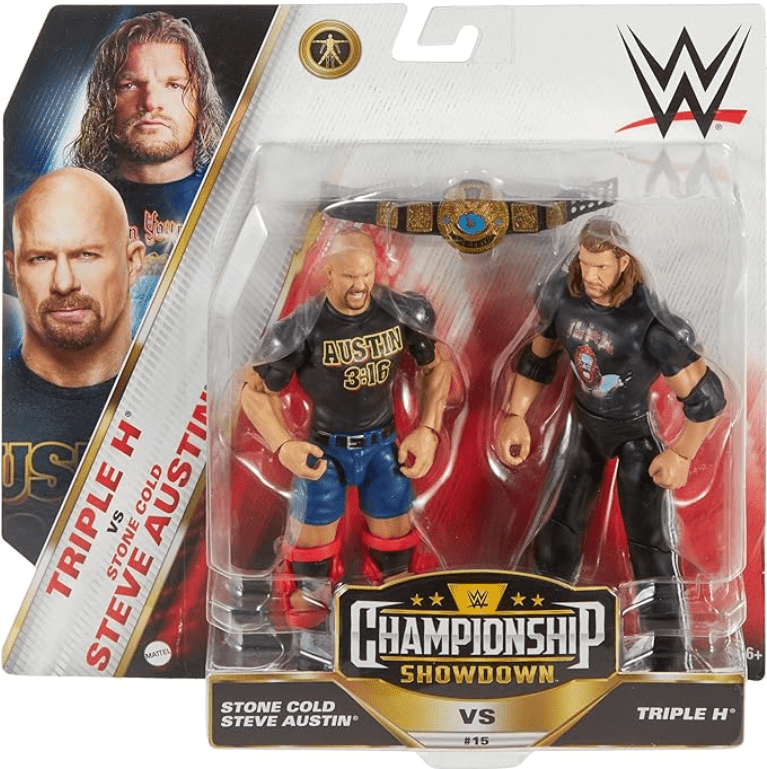 WWE Championship Showdown Wrestlers Action Figure - Stone Cold VS Triple H HTW03/GDF63 — image 1