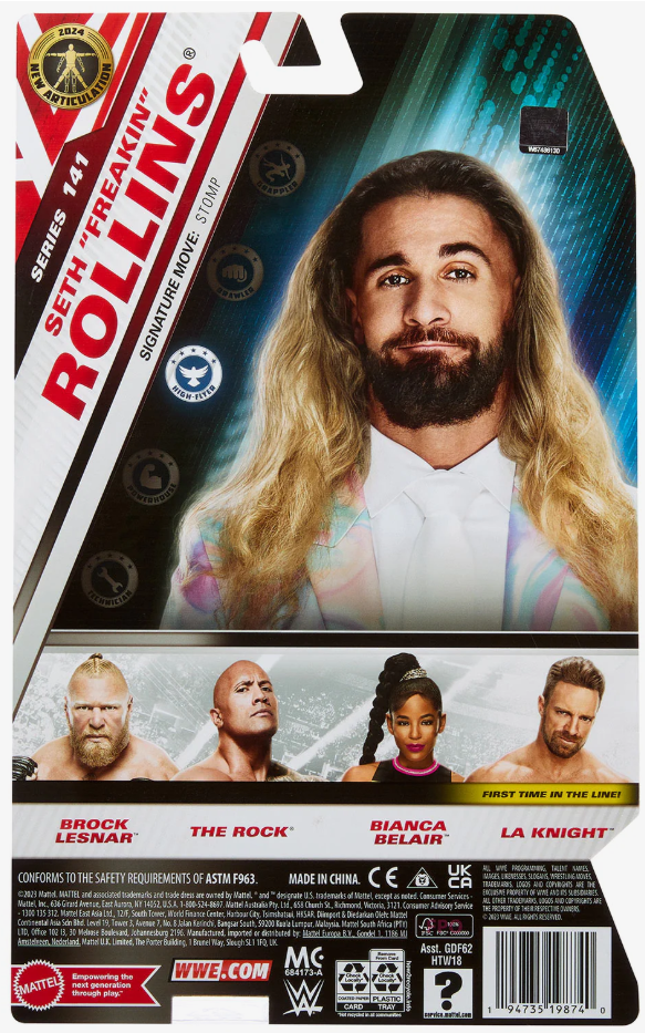 WWE Series 141 Seth Freakin Rollins Action Figure HTW18/GDF62 - Colorland Toys