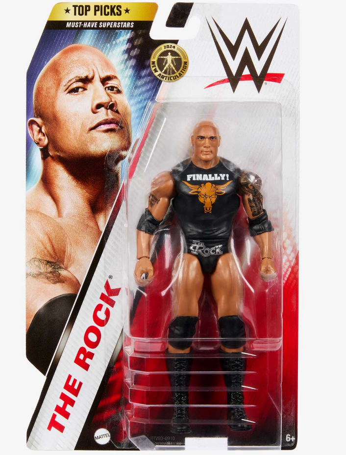WWE Wrestling Top Picks The Rock Action Figure HTV93/GFT58