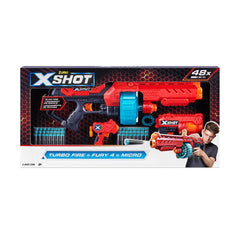 X - Shot Combo Pack Turbo Fire & Fury 4 & Micro 48Darts XS - 36345 - Colorland Toys