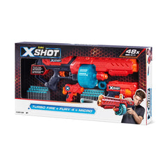 X - Shot Combo Pack Turbo Fire & Fury 4 & Micro 48Darts XS - 36345 - Colorland Toys