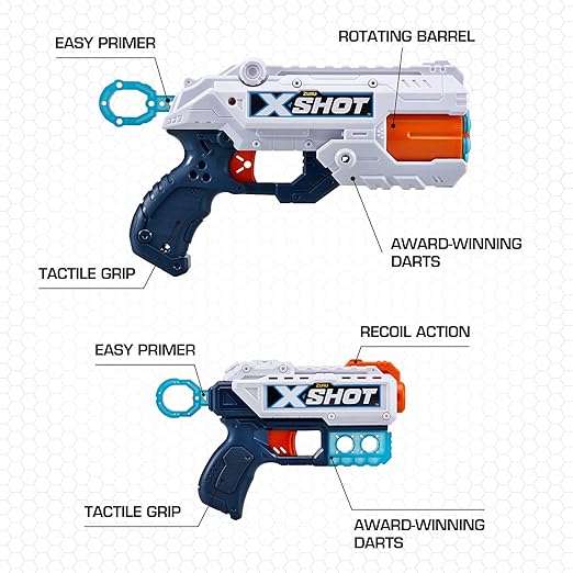 X - Shot Excel Double Kickback Double Reflex 6 Foam XS - 36234/XS - 36234 - A - Colorland Toys
