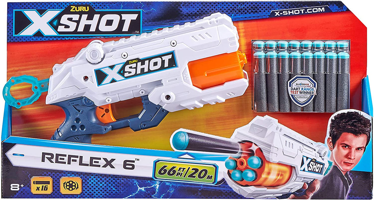X - Shot Excel Double Reflex 6 Foam Dart Blaster - Colorland Toys