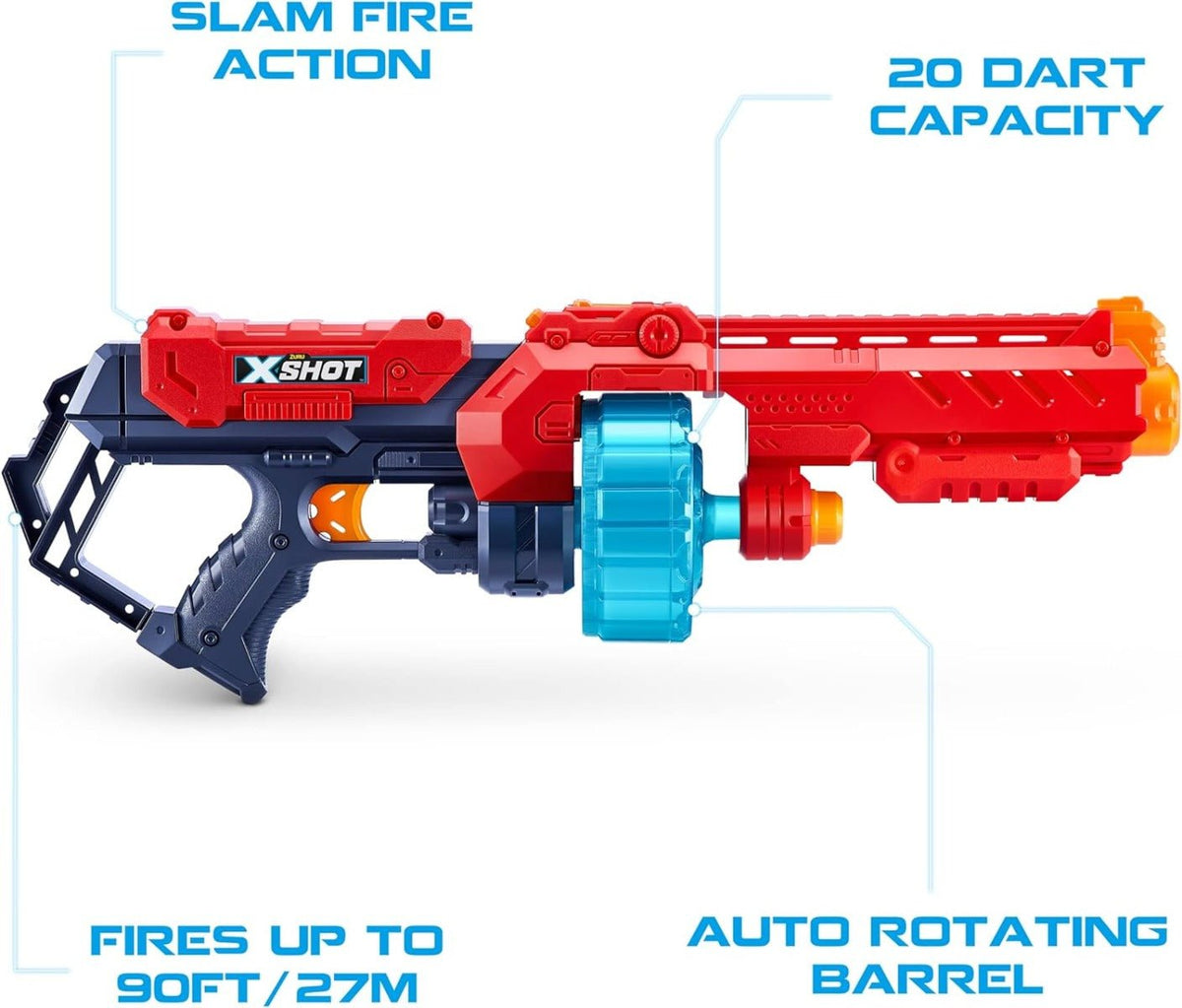 X-Shot Excel Turbo Fire Blaster With Darts 36270 — image 4