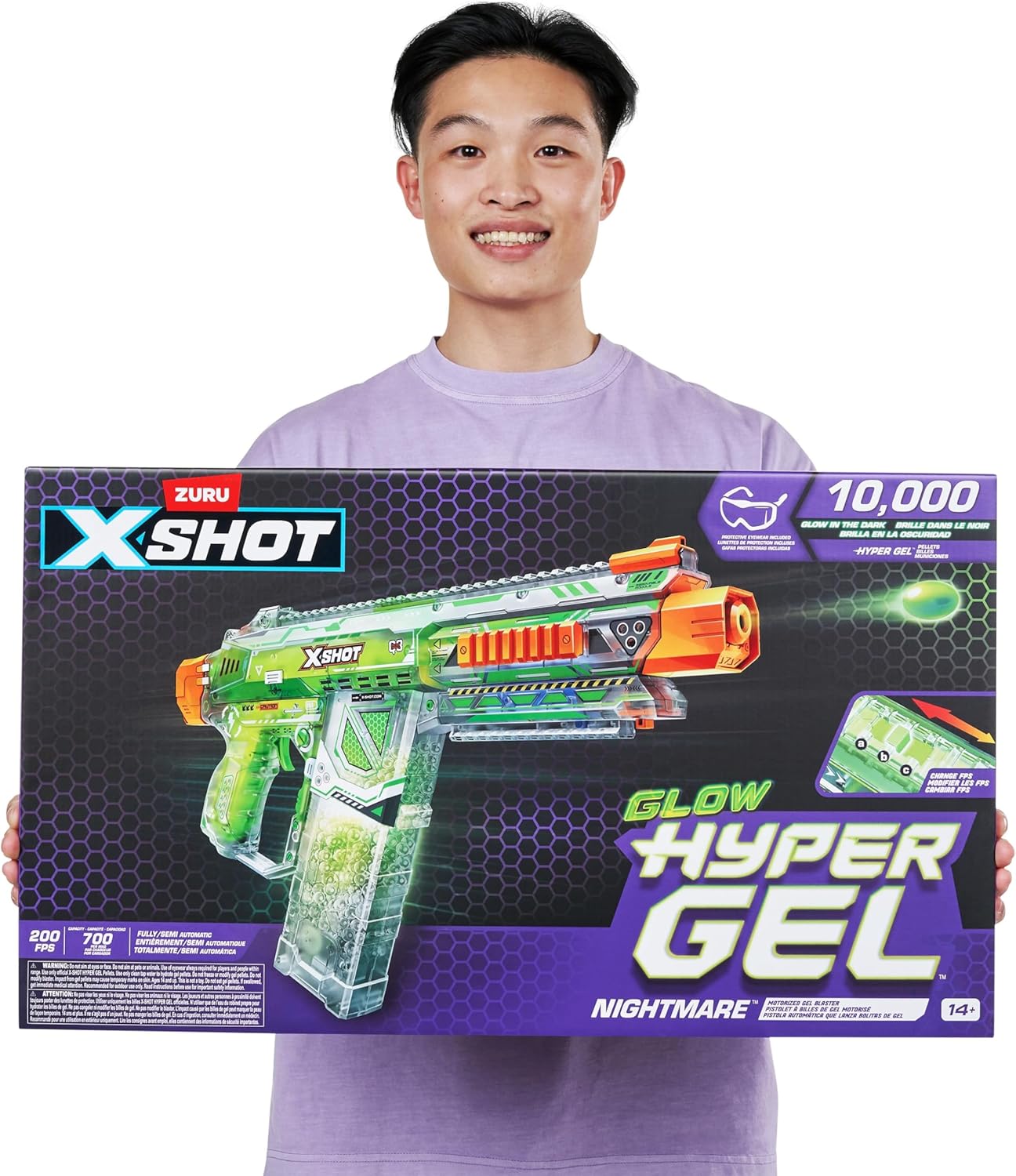X - Shot Hyper Gel Glow In The Dark (Large) XS - 36783 - Colorland Toys