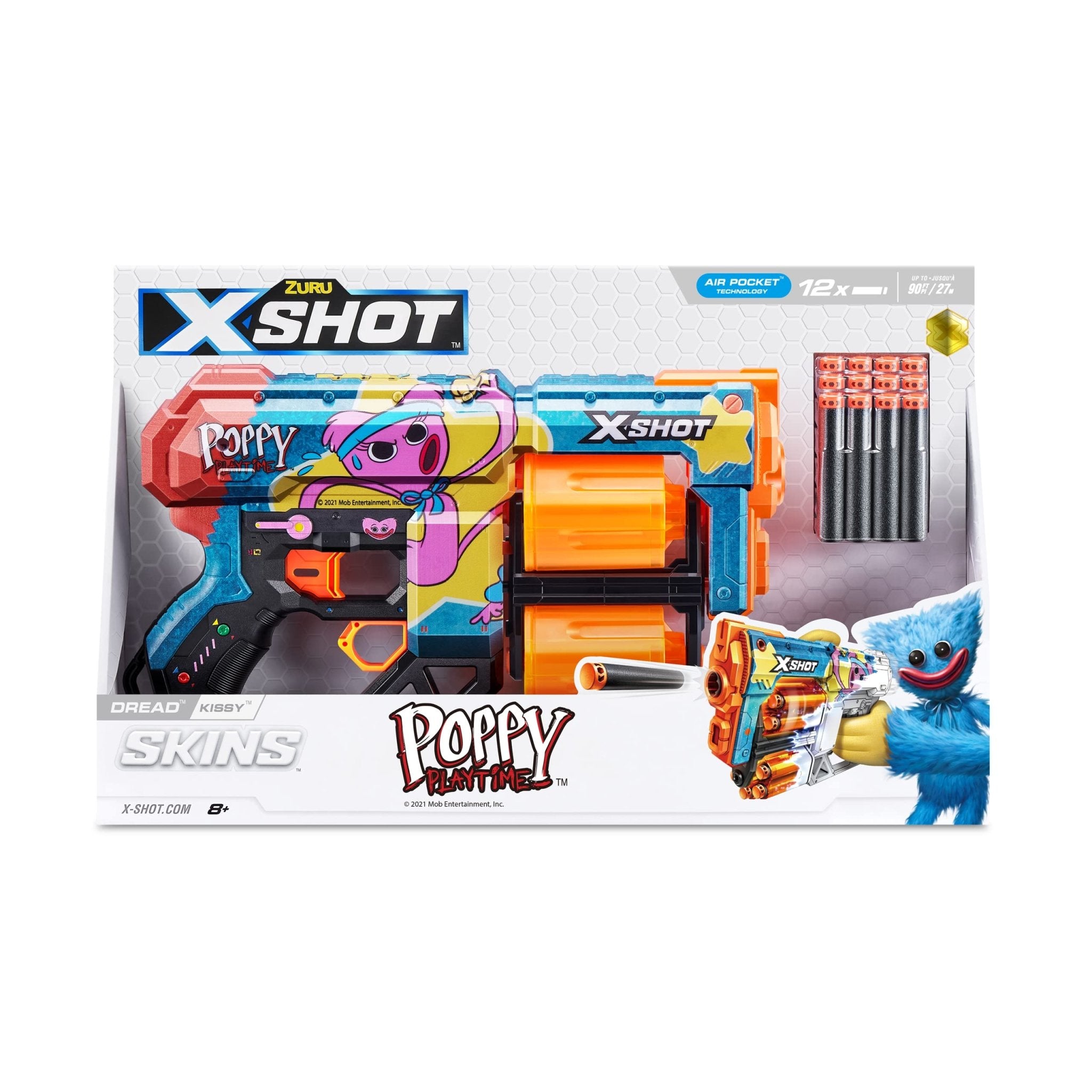 X - Shot Skins Dread Poppy Playtime 12 Darts - Kissy XS - 36650E - Colorland Toys