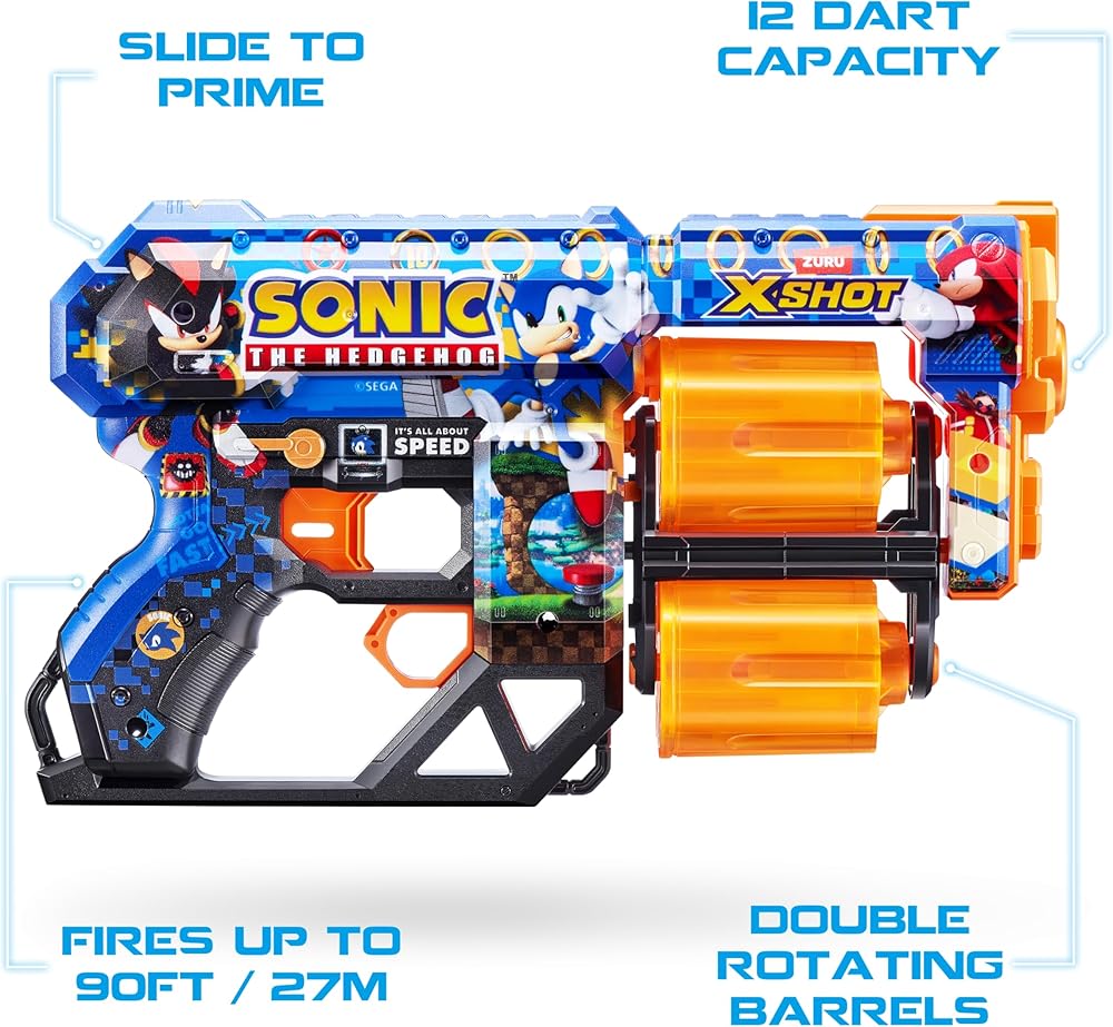 X - Shot Skins Dread Sonic 12 Darts XS - 36583A - Colorland Toys