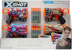 X - Shot Skins Menace 4 - pack 24 Darts - Colorland Toys