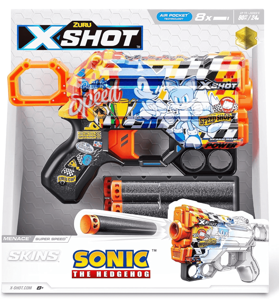 X-Shot Skins Menace Sonic 8Darts XS-36660A — image 1
